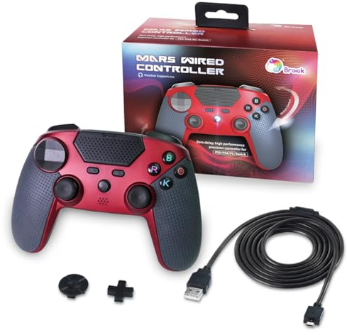 BROOK Mars - Mando de control con cable para PS3, PS4, PC/Switch