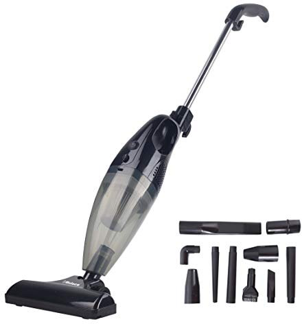 Belaco 2 in 1 Upright Vacuum Cleaner Black 700W handheld stick bagless vacuum cleaner, High Efficiency, Crevice attachment,HEPA Filter