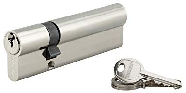 Cilindro europeo a doppia entrata SA 30x80mm, antisfilamento, nichel, 3 chiavi - THIRARD