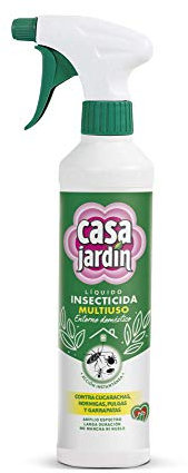 CASA JARDIN | Insecticida líquido | Multiuso | Efectivo Contra Voladores y Rastreros | Entorno Doméstico | Acción Instantánea | Larga Duración | No Mancha y No Huele | 500 ml