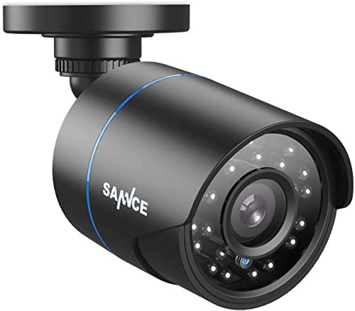 SANNCE 1080P 4-en-1 IP66 CCTV Cámara de Seguridad AHD/TVI/CVI/CVBS Cámara de Vigilancia Resistente Analógica Bala 2MP Interior/Exterior 100 pies Visión Nocturna Negro