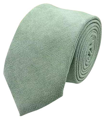 DB Dickie Bow Luxuriöse Herren-Krawatte aus Baumwollmischgewebe, salbeigrün, Length: 145cm. Width: 7cm