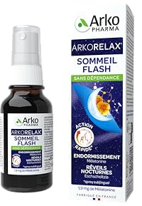 Arkopharma - Arkorelax Sommeil Flash Spray | Sommeil perturbé - Réveils nocturnes - Solution express pour s'endormir ou se rendormir |Flacon en spray de 20 ml