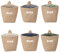 Lot De 6 Panier Rangement, Petit Panier Osier En Coton Et Lin, Panier De Rangement Pliable Avec PoignéE, Petit Panier Rangement, Panier Suspendu, Panier Mural Pour Jouets, Maquillage, Clés, Toilette