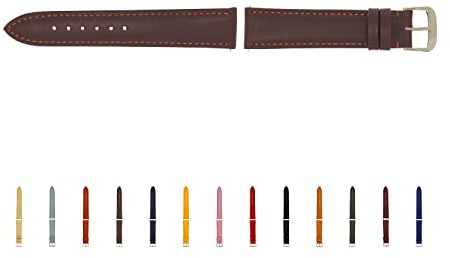 SELVA Uhrenarmband, 14-24 mm, Leder, zum Wechseln, Ersatzarmband für Smartwatch, Made in Germany