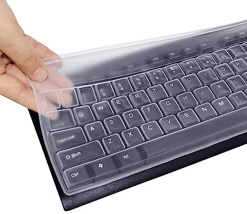 aurorayer 4 Stück Tastaturschutz, Silikon Tastatur Abdeckungen Staubschutz,Transparent Tastaturabdeckung Desktop Computer Tastatur Schutzfolie Wasserdicht Und Staubdicht
