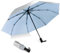 HEXSOLID 46inch UPF 50+ Sun Umbrella UV Protection UV Parasol Umbrella for SunTravel Compact for Rain Waterproof And Wind Resistant Sun Blocking Auto Open Close (Silver/Blue, 46inch)