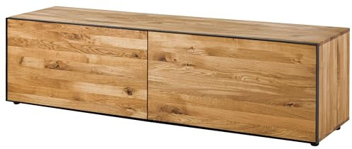 MASSIVMOEBEL24.DE Lowboard Wildeiche 200x53x55 Natur geölt STARNBERG #10, Farbe:Natur geölt, Größe:200x53x55 cm (BxTxH)
