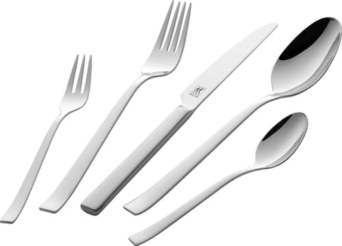 ZWILLING Cult Besteckset 30-tlg, für 6 Personen, Spülmaschinengeeignet, 18/10 Edelstahl, Mattiert, Silber