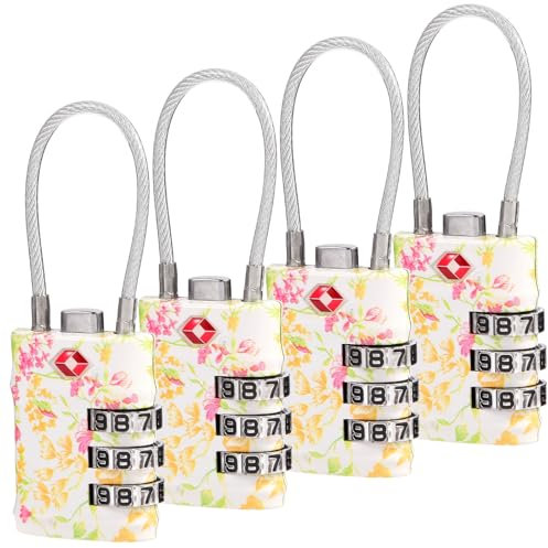 Floral TSA Schlösser, 4er Set