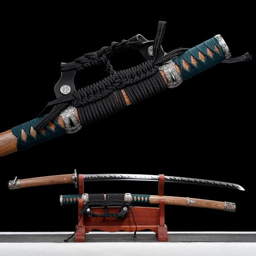 LQSLFsword 104cm Katana，Tachi，Samuraischwert，Sharp，Katana Schwert scharf， Handgeschmiedeter hoher Manganstahl