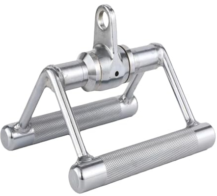 Cable Row Attachments, Gym Cable Machine Handle, Press Down Handle, Solid Steel Seated Row Handle, Fitness Cable Attachments, Fitness Cable Attachments for Enhanced Gym Exercises