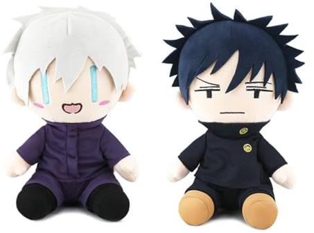 Zhongkaihua JJK Gojo Satoru Plush Figure 23CM Plush Pillow Anime PP Cotton Cushion Soft Stuffed Furry Car Home Sofa Christmas Decoration Pendant Ornament
