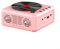 Haut-parleur rétro FM avec lecteur CD, radio FM portable et haut-parleur pour les amateurs de musique en déplacement, 5 heures de lecture, pour une utilisation à la maison et à l'extérieur (rose)