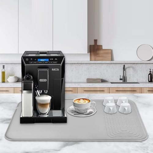 Abulun Silicone coffee machine mat 60 * 40cm,large tray under coffee machine,for counter protector with dish drying mat