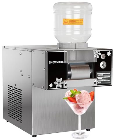 Máquina Comercial de Hielo en Copo de Nieve, Máquina de Hielo en Copo de Nieve, Rascadora de Hielo de encimera Para Restaurantes, Supermercados, Cafeterías,60KG