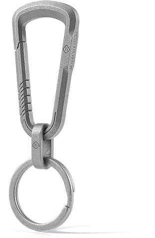 MecArmy CH16 Schlüsselanhänger Karabinerhaken, Titan Schnellverschluss mit Schlüsselring, EDC Abnehmbare Karabiner für Schlüssel, Rucksack, Outdoor, Reisen, Alltag, Autoschlüssel