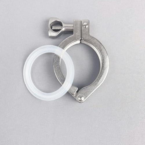 LEFTART Colliers de Serrage sanitaires à Trois Pinces en Acier Inoxydable SS304, Virole de 2 Pouces, 64 mm, Clover, for la Maison, Accessoires de Connexion Rapide