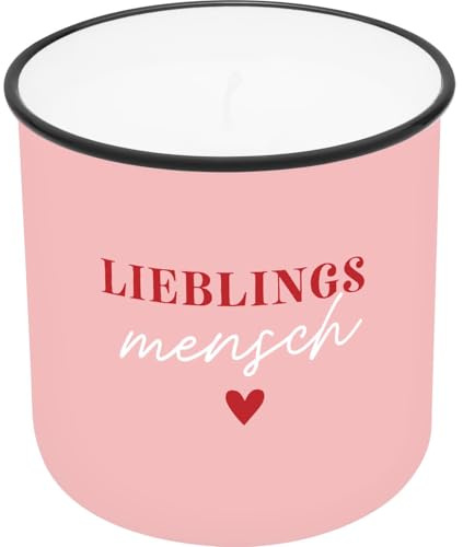 GRUSS & CO 74767 Bougie dans une tasse motif « Homme » | Gobelet à bougie imprimé en porcelaine | Hauteur 8,8 cm Diamètre 8,4 cm | Cadeau | Article de décoration