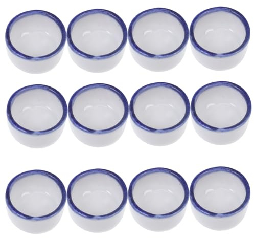 Veemoon 12 pièces Petites Coupelles Céramique pour Reptiles Abreuvoirs Eau et Nourriture pour Araignées Myriapodes et Petits Animaux de Compagnie