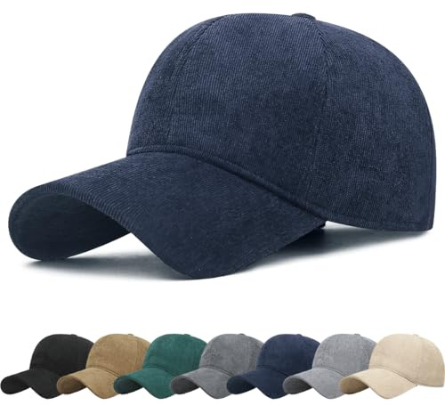 Berretto da baseball unisex in velluto a coste regolabile Cappellino Uomo Donne con Visiera Leggero Morbido Cappello Baseball Donne Traspirante Anti-UV polo sport casual tinta unita autunno inverno