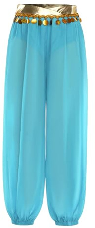 Raenseen Mädchen Bauchtanz Hose Haremshose Mit Pailletten Arabische Prinzessin Hosen Chiffon Pumphose Bauchtänzerin Indische Tanzhose