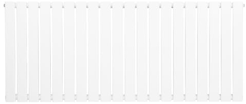 Flat Single Column Radiator 600mm x 1400mm Modern Designer Single Panel Central Heating Heater Gloss White Carbon Steel Horizontal Kitchen Living Room FREE Cleaning Brush Fixing Kit & Brackets