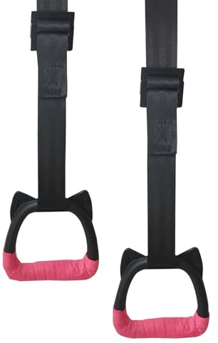 Anillos de gimnasio para niños,Anillos de barra oscilante antideslizante - Bear de escalada ajustables de 200 kg con correas para entrenamiento de cuerpo completo en gimnasio en casa