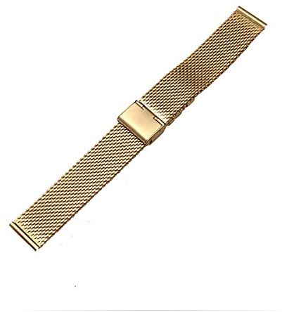 Justerbar Mesh rostfritt stål klocka rem, Klocka i rostfritt stål Mesh-rem Hängande spänne 1,0 mm tråd Flerfärgad flera storlekar