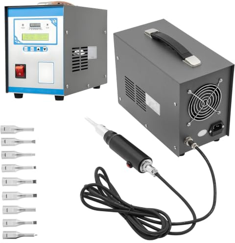 Kit saldatore ad ultrasuoni for plastica,saldatrice a punti ad ultrasuoni portatile da 700 W 28 KHz,saldatrice for plastica con 10 teste di saldatura e display LCD for fusione,rivettatura,ABS,PVC,PP