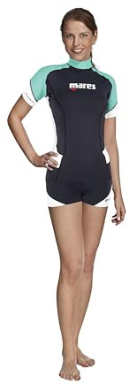 Mares dam Rashguard shorts treastisk Black/Blue/White Large