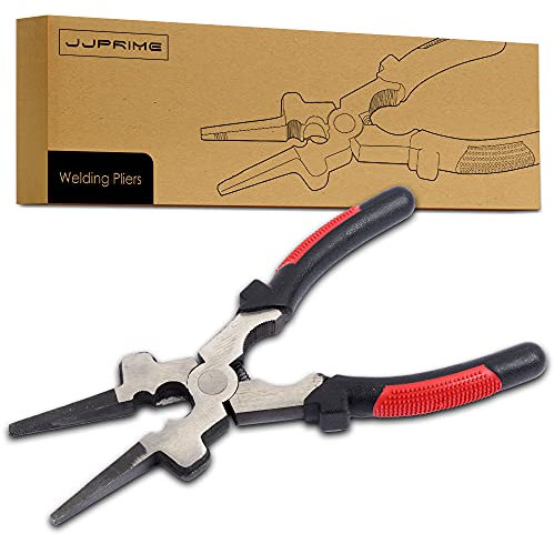 JJOnlineStore – Stahl Multifunktions-MIG Schweißer Zange entferner Schweißzange zubehör Crimpzange Handwerkzeug Carbon Isolierter Griff Werkzeug