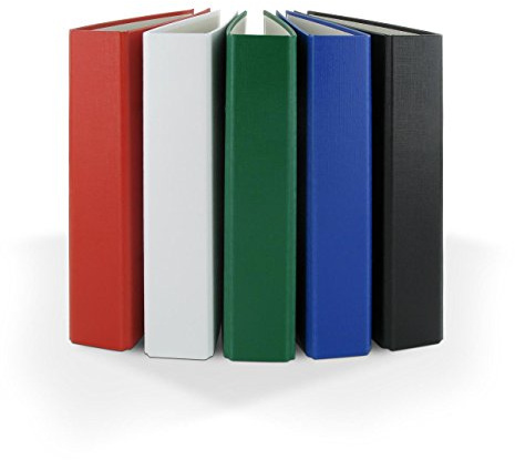 5x Ringbuch / DIN A5 / 4-Ring Ordner / je 1x blau, grün, schwarz, weiß und rot
