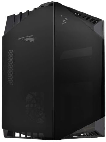 SilverStone SST-LD03B Lucid Mini Tower Mini-ITX Computer Case, Silent High Airflow Performance, 3x Tinted Tempered Glass