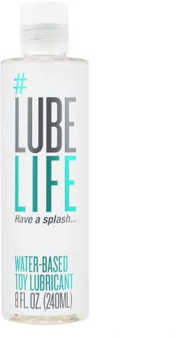 LubeLife Water Based Lube – Toy-Safe Personal Lubricant for Men, Women & Couples, Travel Size, Non-Staining, Easy Clean-Up, 8 Fl Oz