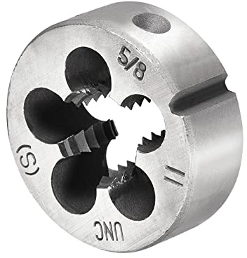 CoCud 1Stk Rund Schneideisen 5/8-11 UNC Gewinde 9SiCr Legierung Werkzeug Stahl Schraube Fräsen Werkzeuge - (Anwendung: für Machine Gewinde Reparatur)