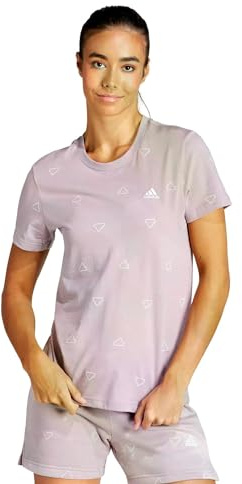 Adidas Damen Essentials Monogram Slim Graphic Tee T-Shirt