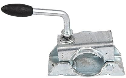 ihreesy Collier pour Roue Jockey,Support de Serrage de 48mm pour Support de Stationnement Support de Roue Jockey de Remorque en Fonte Support de Serrage Support de Roue Jockey