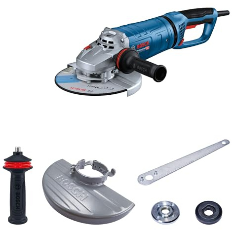 Bosch Professional amoladora angular GWS 27-230 JR (potencia: 2700 W, Ø de disco: 230 mm, con KickBack Control y Vibration Control, incl. cubierta protectora)
