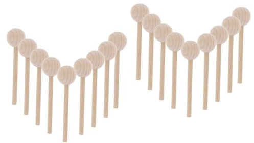 NUOBESTY 20stücke Unbearbeitete Holzstäbe Holzmaterial Für Kreative Bastelprojekte Und Dekorationen Für Holzperlen Und Handwerksarbeiten