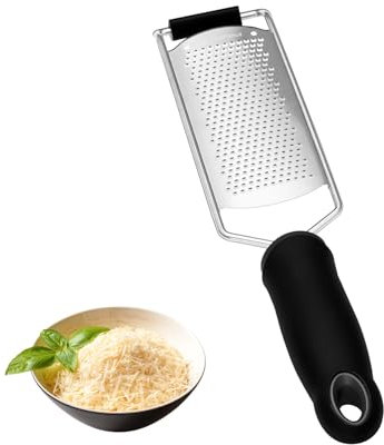 Innoteck Essentials Stainless Steel Grater With Protective Case - Ergonomic Handle & Built-In Hanging Loop - Easy to Grate or Zest Lemon, Cheese, Chocolate, Gingers, Garlic, Nuts, vegetables & more