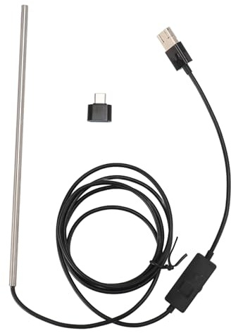 Endoskopkamera mit Licht, 6 LED-Leuchten, IP67 wasserdicht | Typ-C/Micro-USB-Schnittstelle zur Verwendung mit Android-Smartphones und -Tablets.