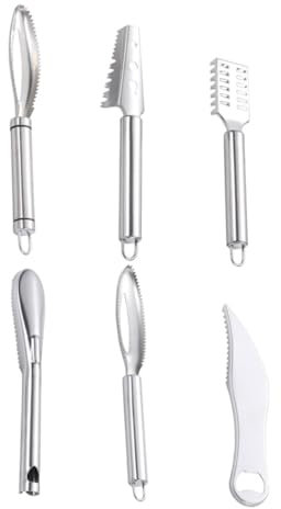 Alipis 6pezzi Utensili Professionali Inossidabile per Rimozione Squame per Ristoranti e Antiscivolo