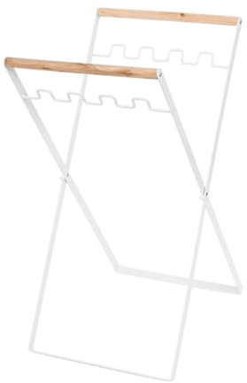 FACAIIO Support de sac poubelle pliable pour feuilles et déchets d'extérieur – Support de rangement portable, 56 x 25 cm, 760 g, noir/blanc