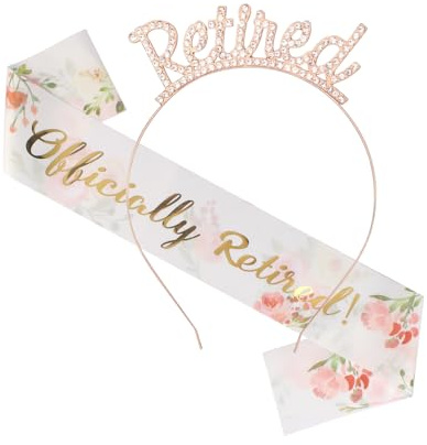 Zosutetoxo Faja, Pack de 2 Coronitas para Mujer con Regalo de Jubilación, Retirada 2026 Decoración de Fiesta Tiara & Banda