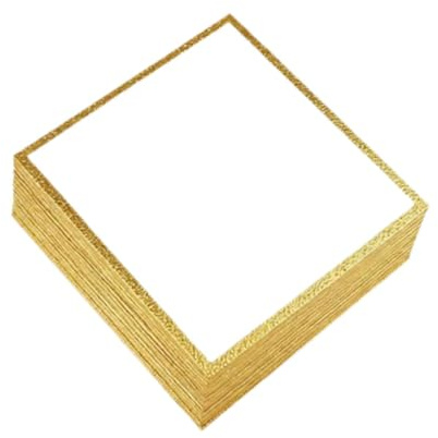 Hisxrcal 10 Pieces Shikishi Boards Multifunctional Square Autograph Cards Blank Boards Paper Material Suitable for Anime Meetups Calligraphy Home Dec, Gold, S