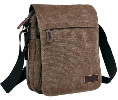 Casual Bärbar Herraxelväska Lämplig for Samsung Galaxy Tab S11 11 | Crossbody-väska i enfärgad canvas med stor kapacitet med expanderbar dragkedja