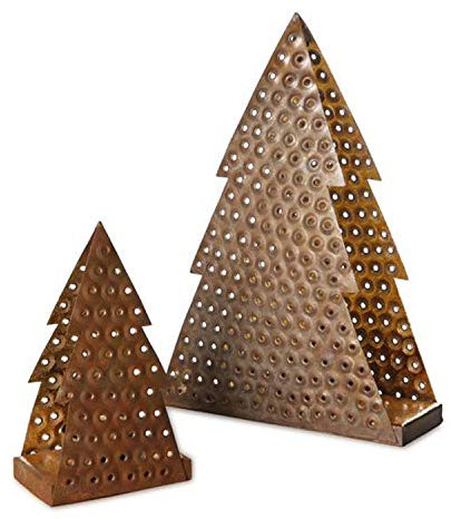 mitienda mit Liebe gemacht Teelichthalter Tannenbaum 25cm - Weihnachtsdeko, Kerzenhalter, Dekoration für Weihnachten