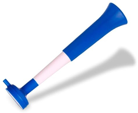 FUN FAN LINE - Pack 3 Trompetas Vuvuzela Tres Cuerpos | Bocina Compacta y Desmontable para Fútbol, Fiestas y Eventos Deportivos | Ruido 98 DB Animación Infantil y Adulta (Grecia)