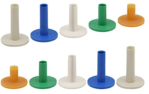 MissZM Golf Tees in Gomma per Campo di Pratica Misure Miste, 5 Colori 10 Set di Tappetini da Pratica Blu Interno Esterno Cortile Casa (10)